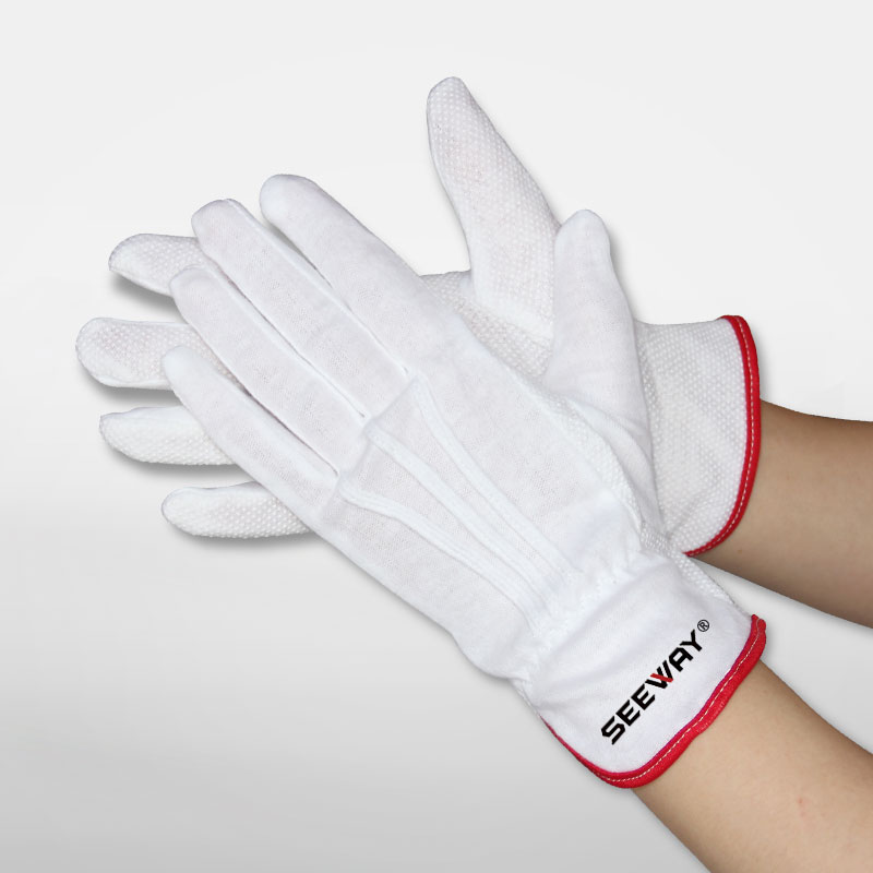 Cotton Gloves With PVC Dots