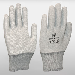 PVC Dots Coated ESD Gloves