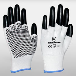 Fingerless PVC Dots Gloves