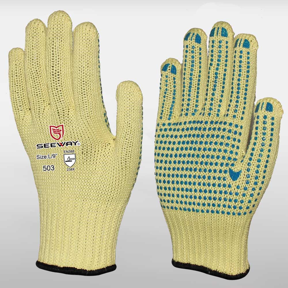 One-side PVC Dotted Gloves