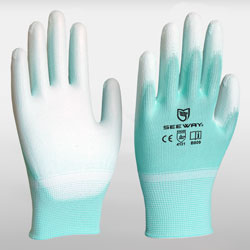 Blue Palm PU Coated Gloves