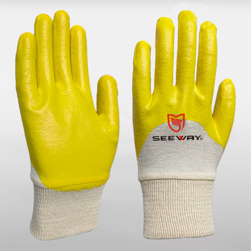 Cotton Interlock Nitrile Dipped Gloves