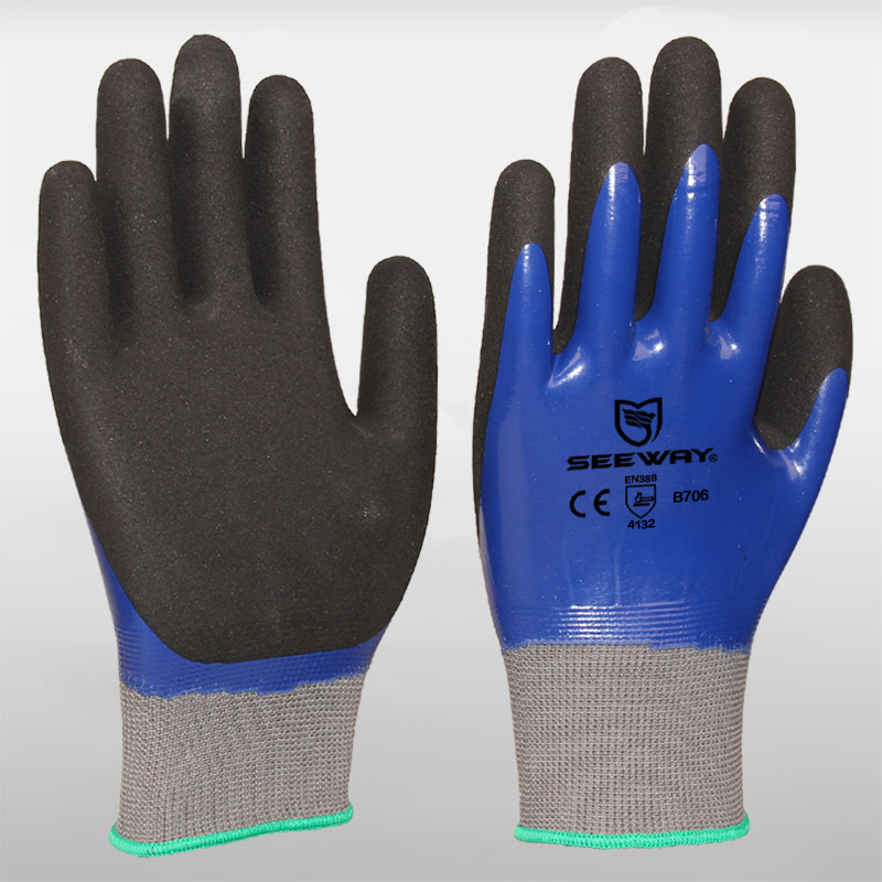 Guantes Poliéster 13 gauge, recubiertos en Nitrilo