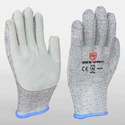 <span>Guantes calibre 13, resistentes a cortes con palmas de serraje</span> <span>Guantes calibre 13, resistentes a cortes con palmas de serraje</span>