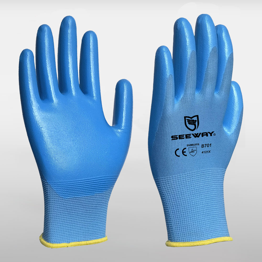 Guantes De Palma Recubierta De Nitrilo Guantes De Palma Recubierta De Nitrilo